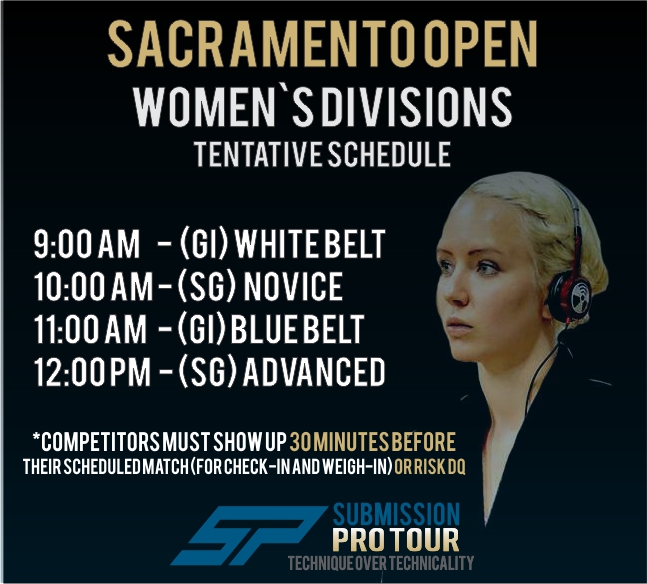 Sacramento Open - Women's Tenative Schedule